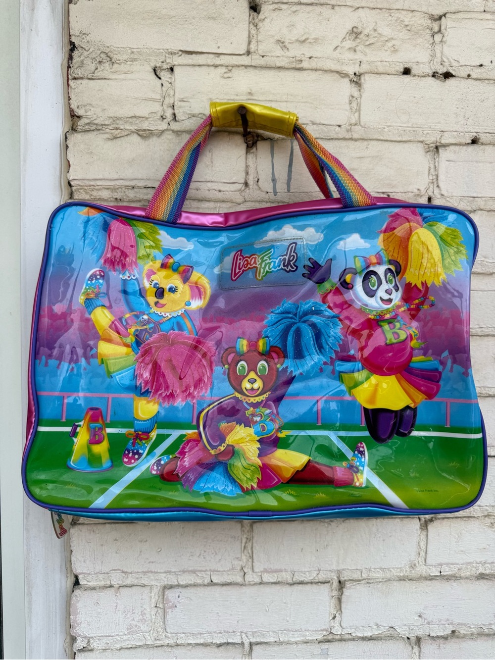 Lisa Frank Rainbow Cheerleader bears Bag vintage